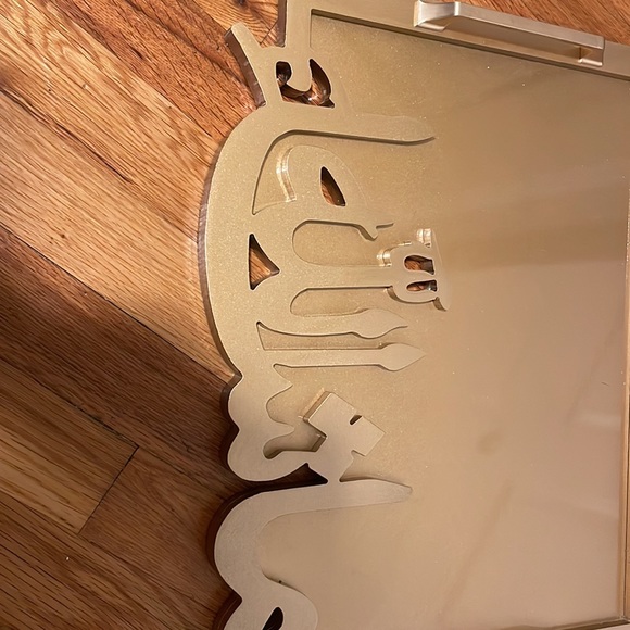 Wooden tray gold with word Mashallah in Arabic brand new never used - Picture 4 of 6